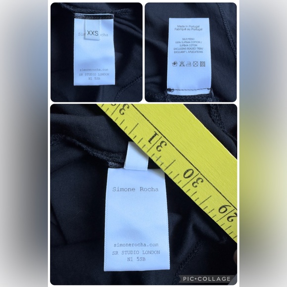 Simone Rocha Long Sleeve Ruched Flower Top - Picture 10 of 10